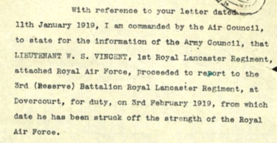 Struck off strength of RAF